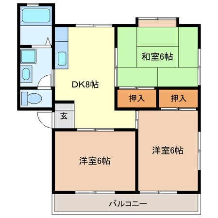 オアシス・ＫⅡの物件間取画像